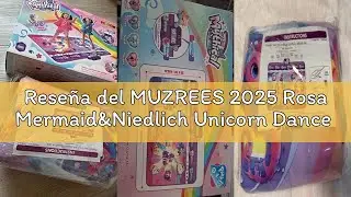 Rese&ntilde;a del MUZREES 2025 Rosa Mermaid&Niedlich Unicorn Dance Pad con 2 jugadores para ni&ntilde;os, alfombra