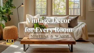 💛 Neutral Home Tour | Cozy Vintage Decor Ideas for Every Room 🪴