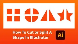 How To Split or Cut A Shape In Illustrator CC  - Split Up Shapes illustrator CC tutorial