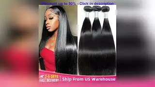 Peruvian 100% Human Hair Straight Bundles Weaving Weave For Black Women 3 4 Bundles Deal N