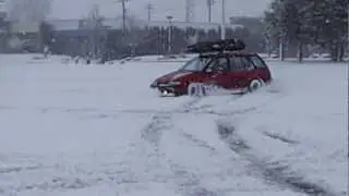 Turbo Civic Wagon RT4WD in the snow pt.1
