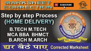 How to do Correction In Marksheet Online & Get Corrected Marksheet From RTU at your home address🎓