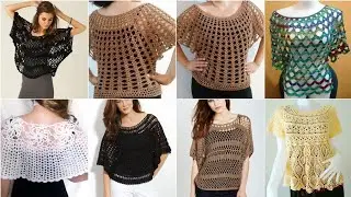 beautiful fancy cotton yarn Crochet knitted lace capshawl Patern women fashion bagie top blouse drs