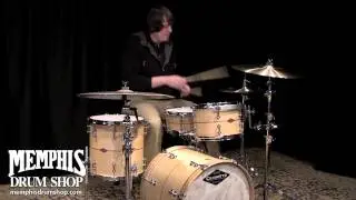 Craviotto Private Reserve Solid Shell Curly Maple Drum Set with Cherry Inlay 20/12/14/14