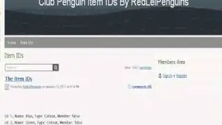 Club Penguin Item IDs