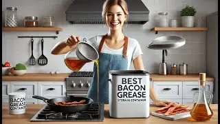 🥓 Kyraton Bacon Grease Container With Strainer | Best Bacon Grease Storage Container 🍳