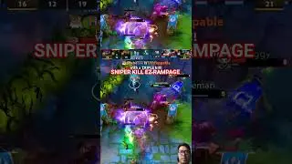 7.39b - Crazy Skill Sniper Timing to Kill Ez RAMPAGE !!! 🔥💀☠️ #dota2 #dota2short #shorts