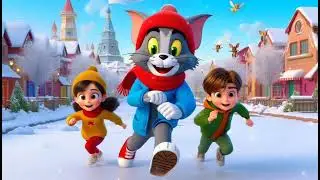 Tom, Jerry, and the Winter Chase &ndash; Snowy Adventures! Super kids Rhymes Song