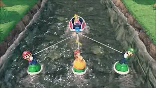 Mario Party Superstars - River Raiders (Peach vs Mario, Luigi and Daisy) Minigame 90 of 100