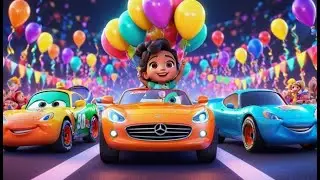Ten Racing Cars Zoom Zoom Zoom | Counting Song for Kids | Fast & Fun Vehicle Rhyme for Preschoolers