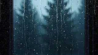 Real Rain Sound on Window with Thunder | Calm Night for Sleep and Meditation