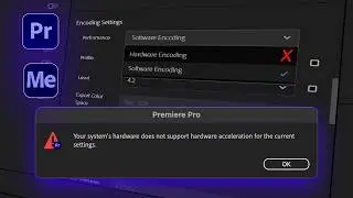 Your systems hardware does not support hardware acceleration for the current settings Premiere Pro