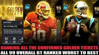 RANKING ALL THE 99 OVERALL CONFIRMED GOLDEN TICKET CARDS! GT CARDS RANKED WORST TO BEST! | MADDEN 20