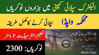 Peshawar electric supply company PESCO jobs 2022 ll wapda jobs 2022