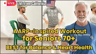 10-Minute Chair & Balance Exercises for Seniors | Safe Fall Prevention Routine
