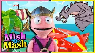 Dragon World with Vikings! | Alien Space Cadets Adventures | Mish And Mash