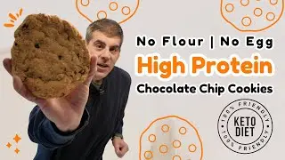 Flourless & Eggless GIANT Keto Chocolate Chip Cookie 🍪 | Viral Recipe + Filming Challenge