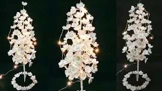 Цветы из пенопласта своими руками || Мини-елочные цветы из пенопласта || Цветы из пенопласта