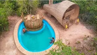 My summer holiday build a modern luxury house 🏡 real life million dollars underground swimming pool 