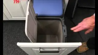 Double Bin Waste and Recycle Pullout with Soft-Closing Slides