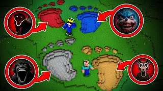 We Found GIANT SCARY FOOTPRINTS in Minecraft!