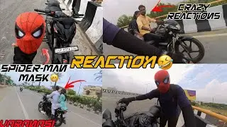 Spider-Man Mask Reaction || keshari ji vlogs || Public Reaction ||#motovlog  #youtubefeed #reaction
