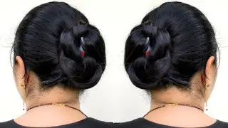 Stylish Clutcher Bun Hairstyle For Long Hair || Easy & Quick Look for Daily Use || Hair Style girl