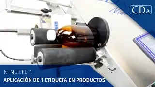 Etiquetadora Semiautomática Ninette 1 | Aplicación de una Etiqueta en Productos Cilíndricos | CDA