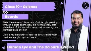 State the cause of dispersion of white light passing through a glass prism. How did Newton show t...