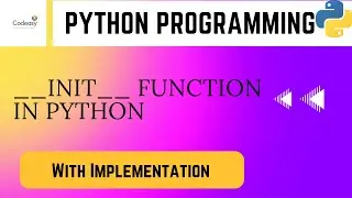 How to use Python __init__ function  | __init__ in python | #pythonprogramming #python