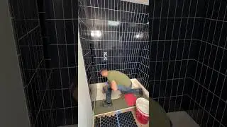 ￼Curb less Shower                  #tilework #diy #handmade #interiordesign #tilesetter #tiles