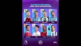 OFFICIAL: The nominees for the Premier League Player of the Month award for April✨