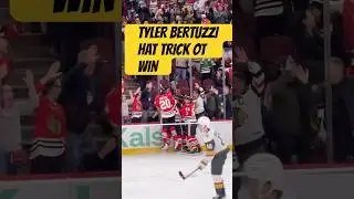Tyler Bertuzzi Hat Trick OT Win! #blackhawks #bertuzzi #nhl #hockey #fyp