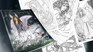 Enchantresses and Fair Folk: Fantasy Coloring Book - Flip Through - Monica NGalvan