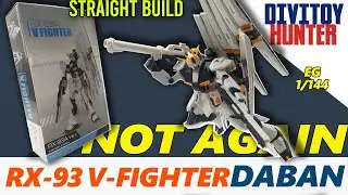 RX-93 V-FIGHTER + FIN FUNNELS EG 1/144 DABAN STRAIGHT BUILD #NUGUNDAM #FINFUNNEL