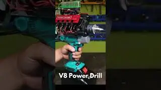 V8 Gas Power Drill Looks and Sounds AMAZING! #fyp #construction #tools