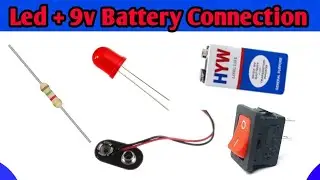  Simple LED Circuit Tutorial |  9V Battery + Switch + Resistor.  