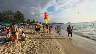Karon Beach Phuket 🇹🇭 | Parasailing, Wide Sandy Beach & Real Beach Life (4K Walk)