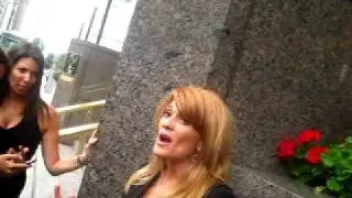 Diana De La Garza talking to us in NYC