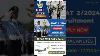 AFCAT 02/2024 Notification | Air Force Common Admission Test | Airforce Admission #shorts #airforce