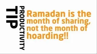 Month Of Sharing - Not Hoarding! ᴴᴰ ┇ Ramadan Reminder 2013 ┇ The Daily Reminder ┇