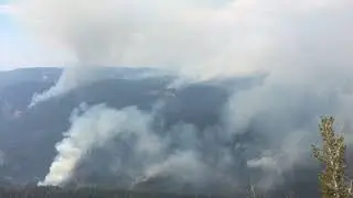 Active day on the South Fork Fire - Time Lapse