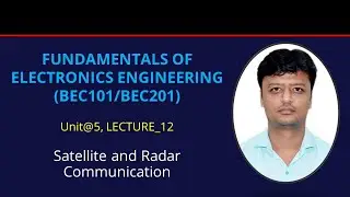 U5_L12_Satellite and Radar Communication | Electronics Engineering (BEC101/201)| Hindi