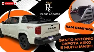 RAM RAMPAGE Instalamos Santo Ant&ocirc;nio Original Estribo El&eacute;trico Capota Grx Pro Black e Muito Mais!