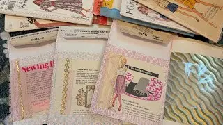 Давайте сделаем многослойные кармашки из винтажных книжных страниц | массовое изготовление внутре...