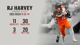 RJ Harvey Week 11 Highlights | Every Run, Target, and Catch vs Chiefs