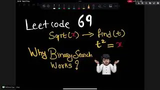 Leetcode 69. Sqrt(x) | Bruteforce + Optimal | Binary Search Playlist | Video 05