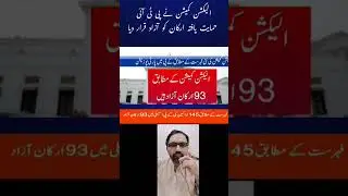 Election Commission Declares PTI-Backed Members as Independents