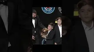 Mateo Messi reaction after Messi's 8th Ballon d'Or#messi #lionelmessi #mateomessi