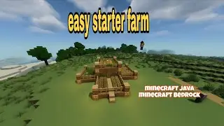 Easy build minecraft starter farm minecraft java & minecraft bedrock build farm tutorial